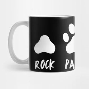 Rock Paper Scissors Cat Paw Print Mug